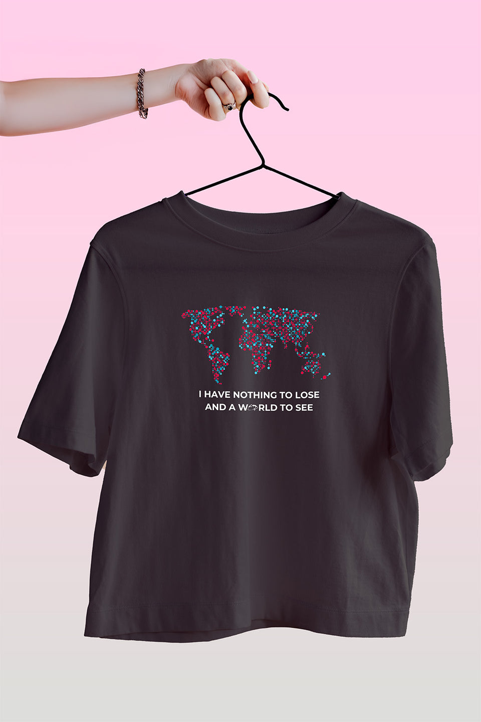 World Map Croptop – Wander & Wonder!