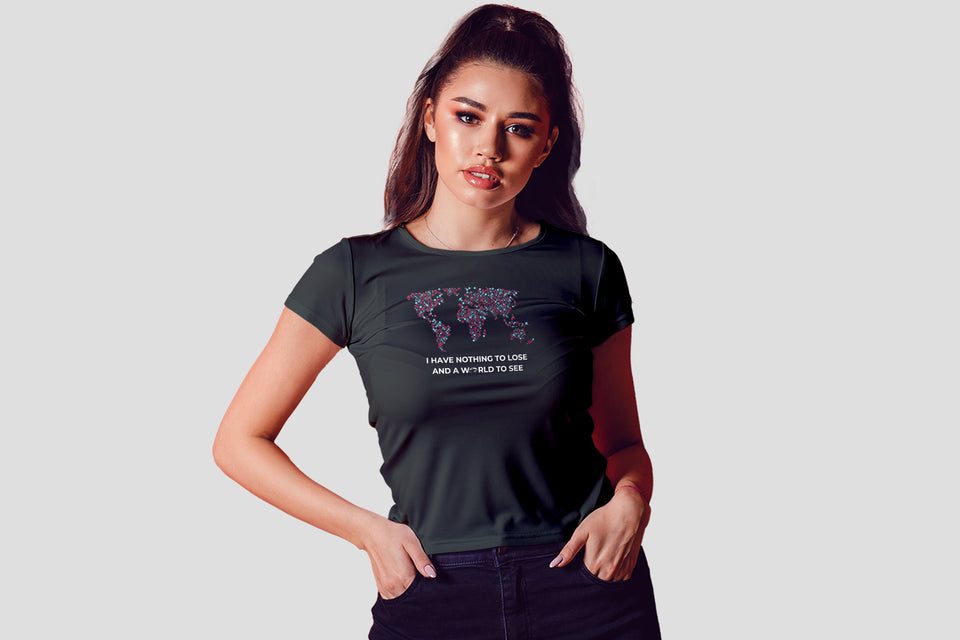 World Map Croptop – Wander & Wonder!